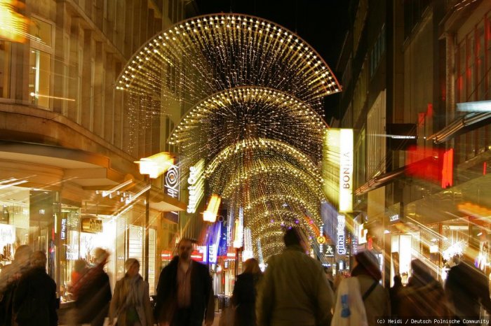 Lichtbogen, Weihnachtsbeleuchtung in Essen